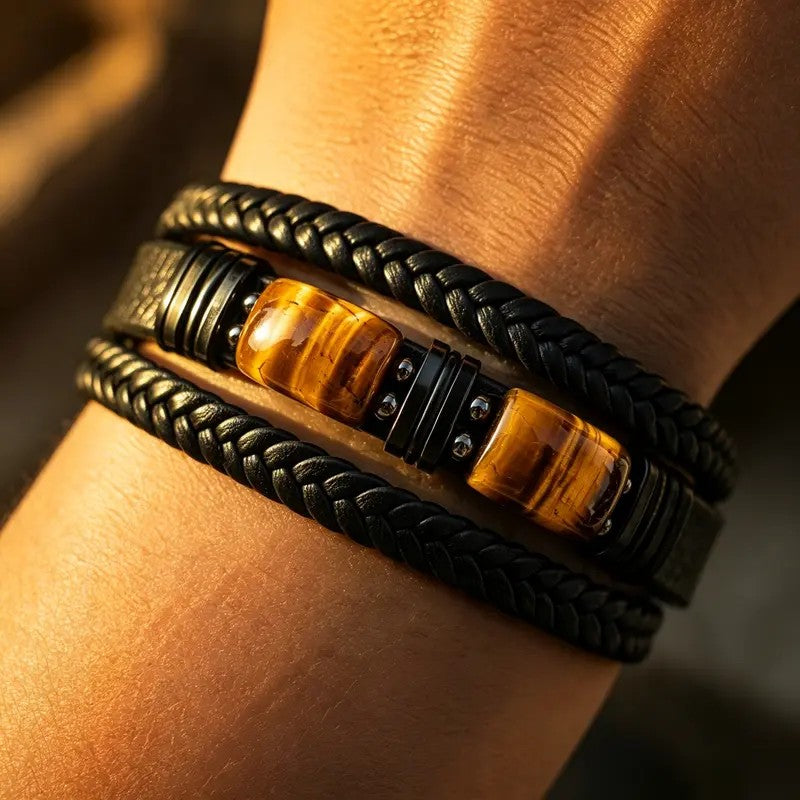 Boho Braided Tiger Eye Bracelet