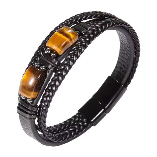 Boho Braided Tiger Eye Bracelet
