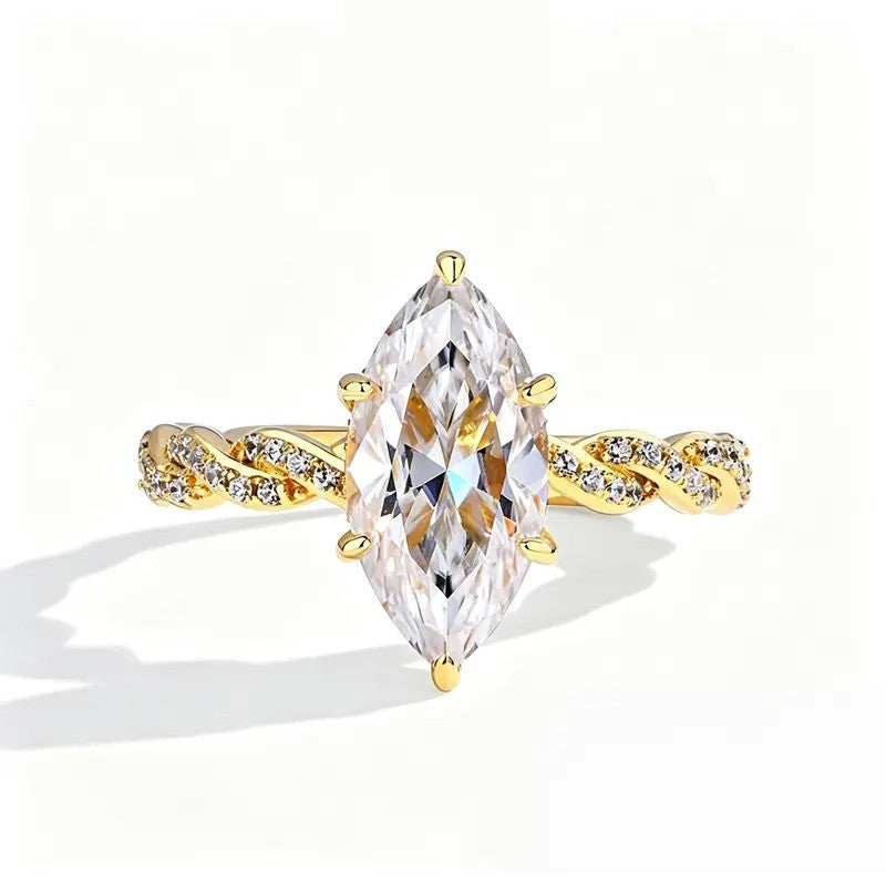 Romantic Marquise Twist Ring Set