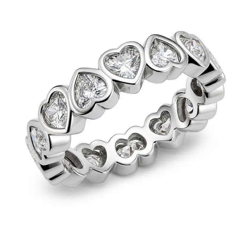 Classy Geometric Pave Ring