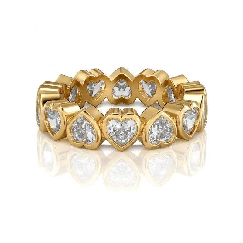 Classy Geometric Pave Ring