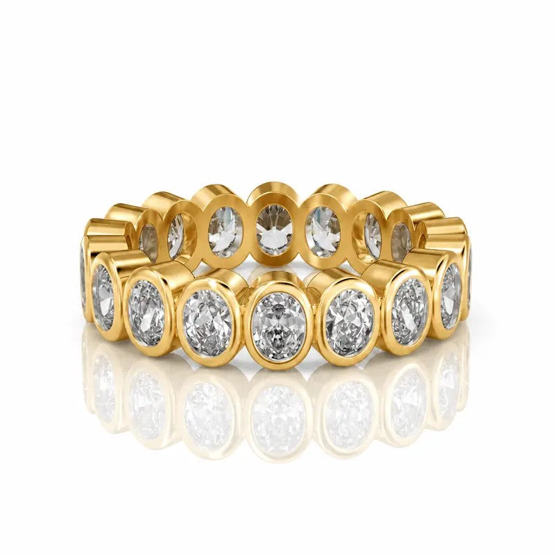 Classy Geometric Pave Ring