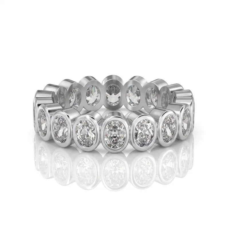 Classy Geometric Pave Ring