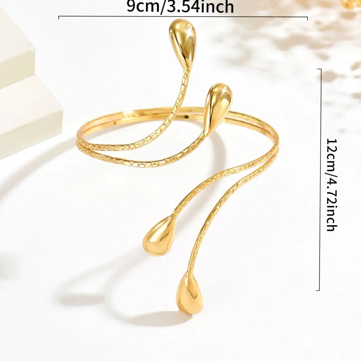 Elegant Adjustable Teardrop Arm Cuff