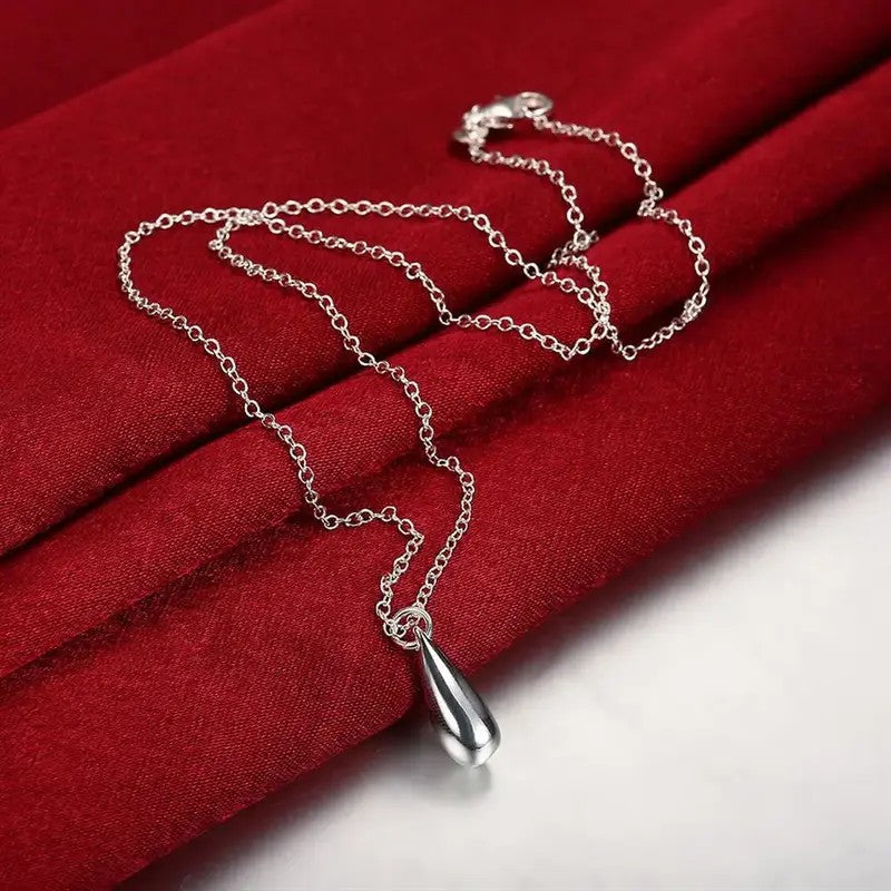 S925 Elegant Water Drop Necklace, Bracelet & Earring Set