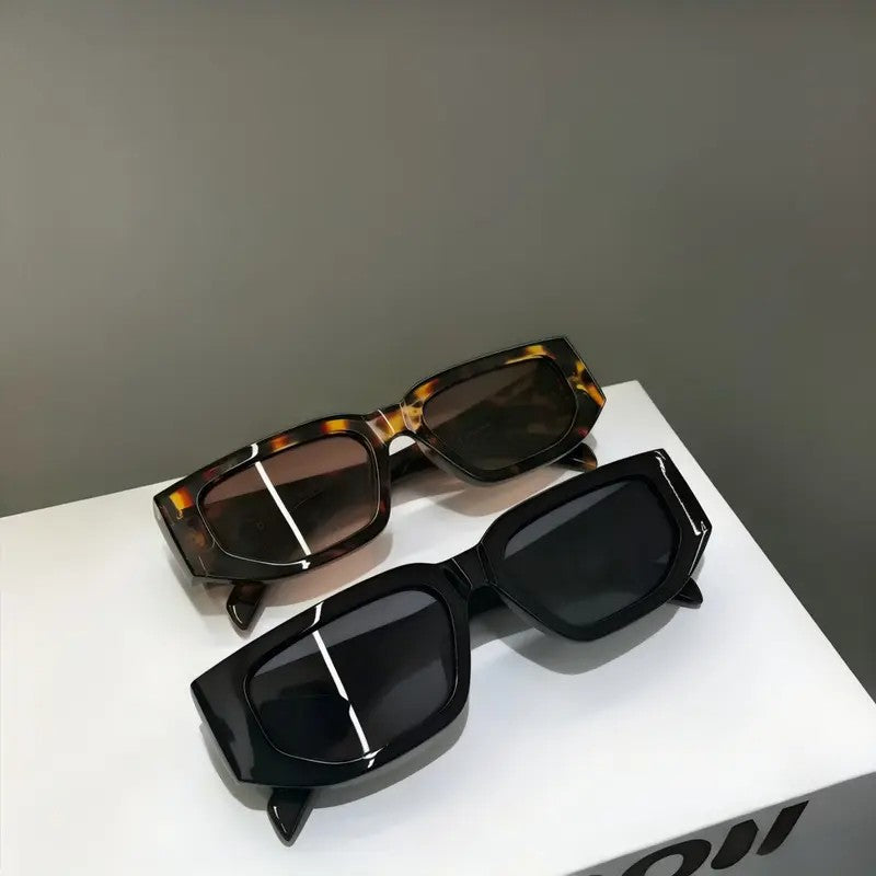 2pc Classy Retro Geometric Sunglasses