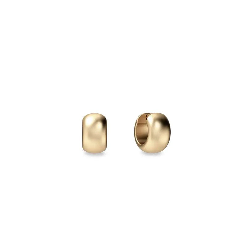 18k Classy Chunky Barrel Hoop Earrings