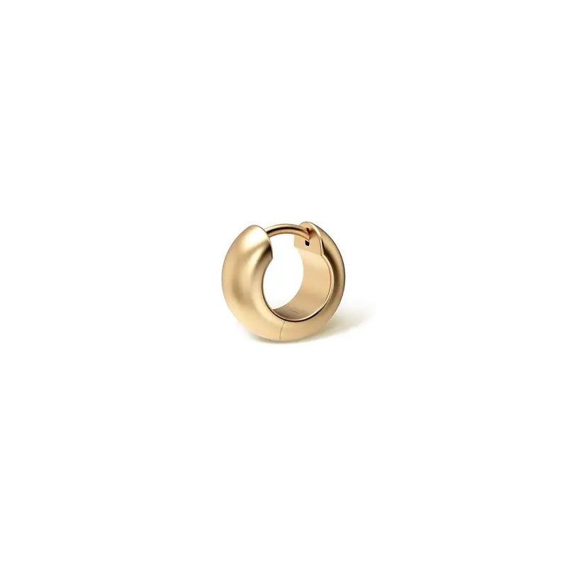 18k Classy Chunky Barrel Hoop Earrings