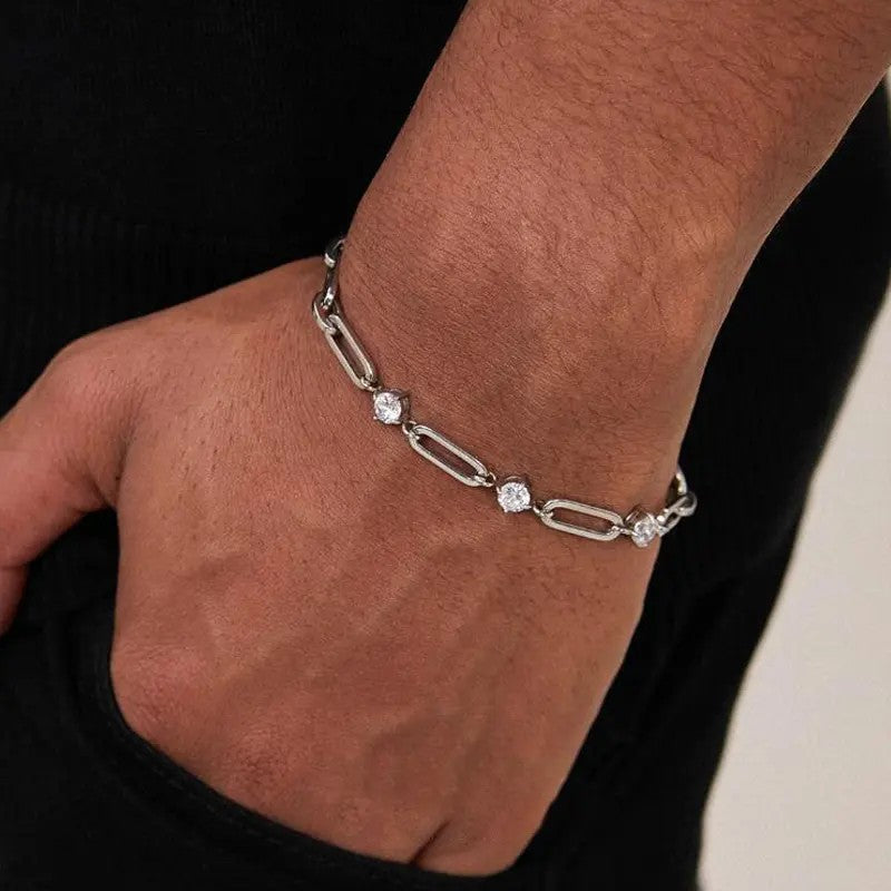 Elegant Starburst Paperclip Bracelet
