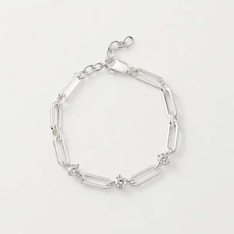 Elegant Starburst Paperclip Bracelet