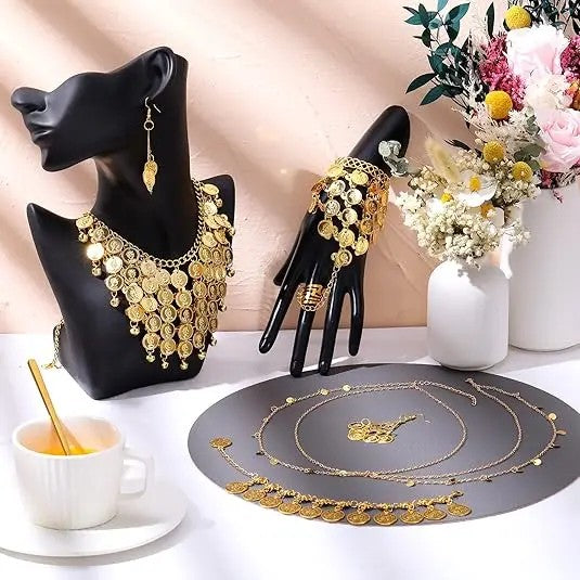 Boho Coin Fringe Headpiece, Necklace & Earring Set
