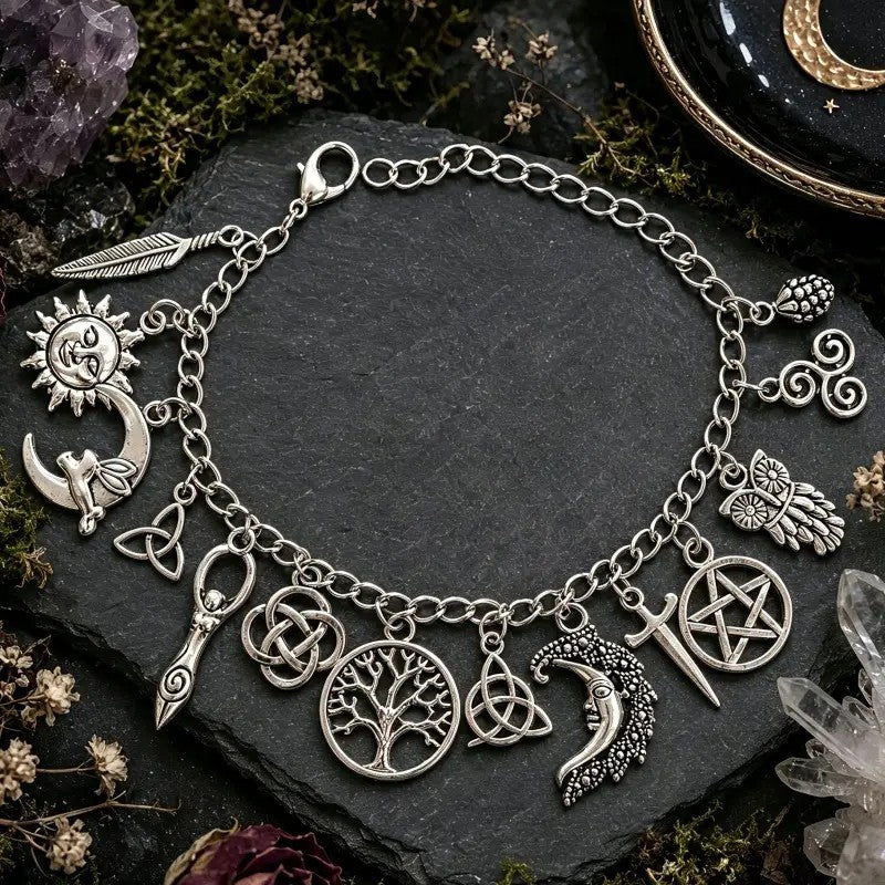 Witchy Moon Tree of Life Anklet