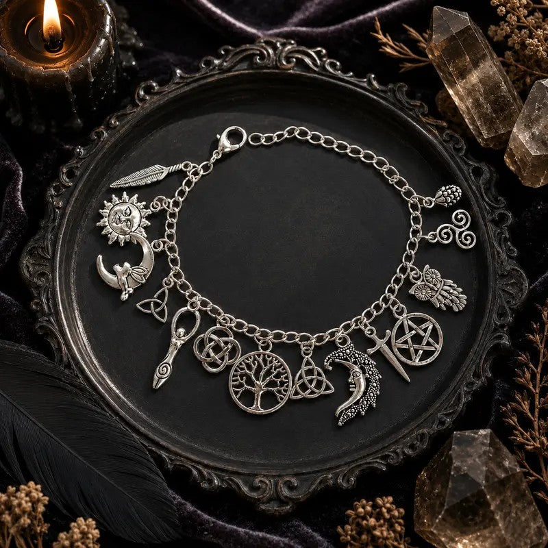 Witchy Moon Tree of Life Anklet