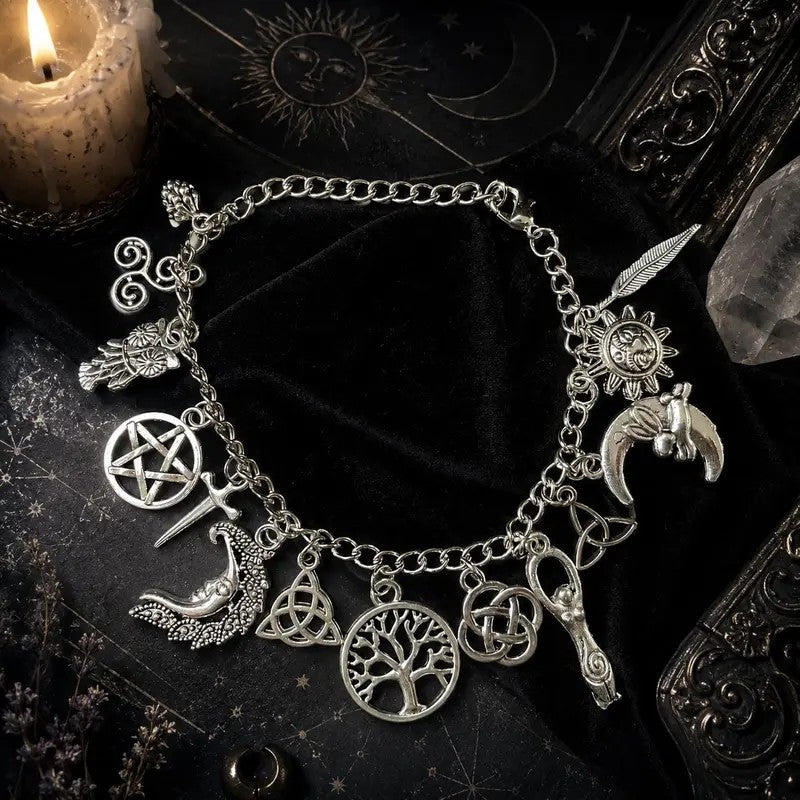 Witchy Moon Tree of Life Anklet