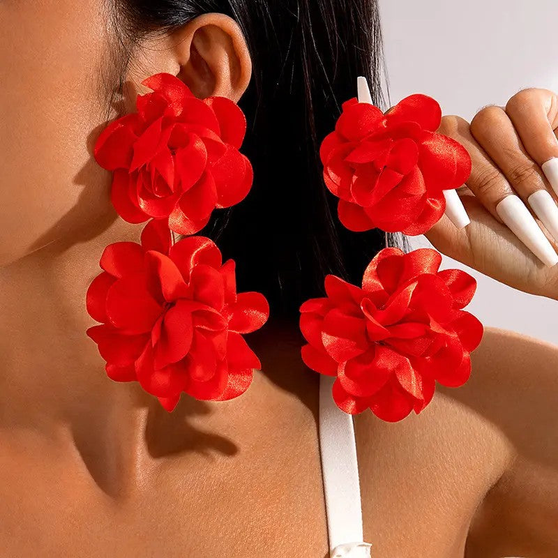 Romantic Yellow Floral Drop Earrings