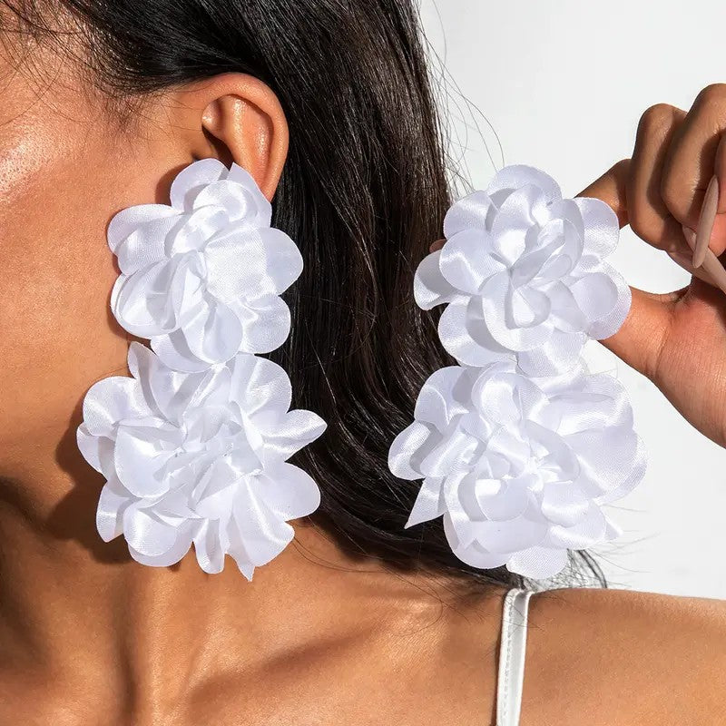 Romantic Yellow Floral Drop Earrings