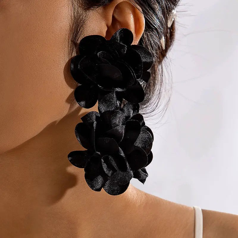 Romantic Yellow Floral Drop Earrings