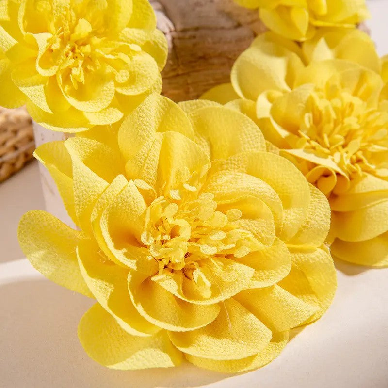 Romantic Yellow Floral Drop Earrings