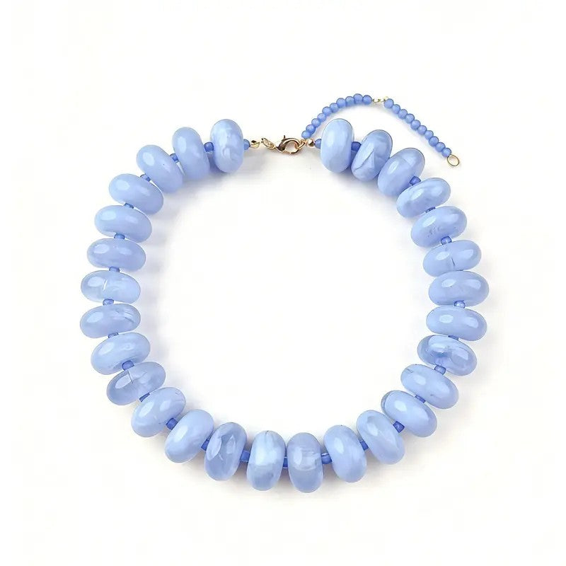 Classy Red Acrylic Bead Necklace