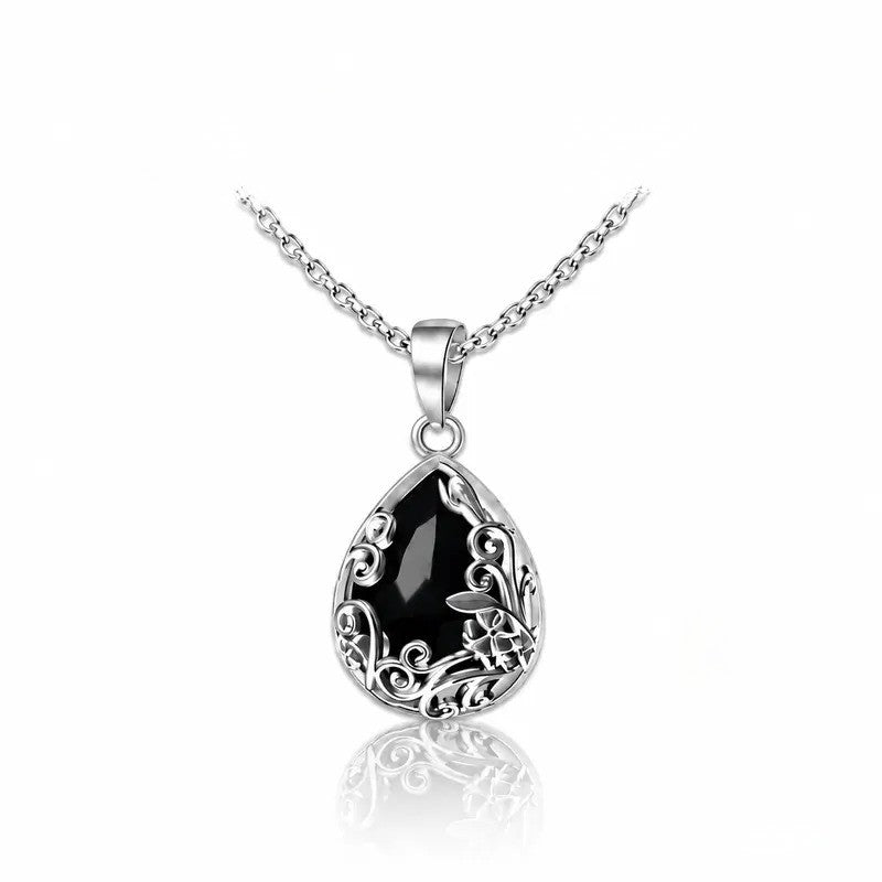 Elegant Floral Teardrop Necklace