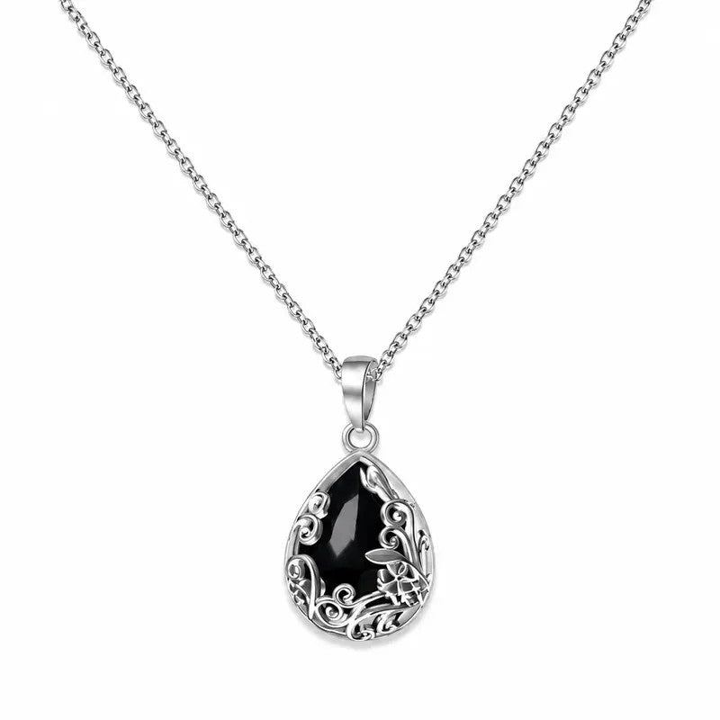 Elegant Floral Teardrop Necklace
