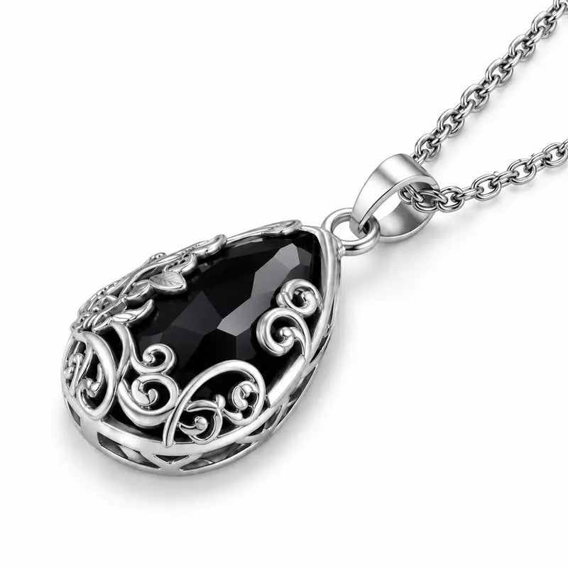 Elegant Floral Teardrop Necklace