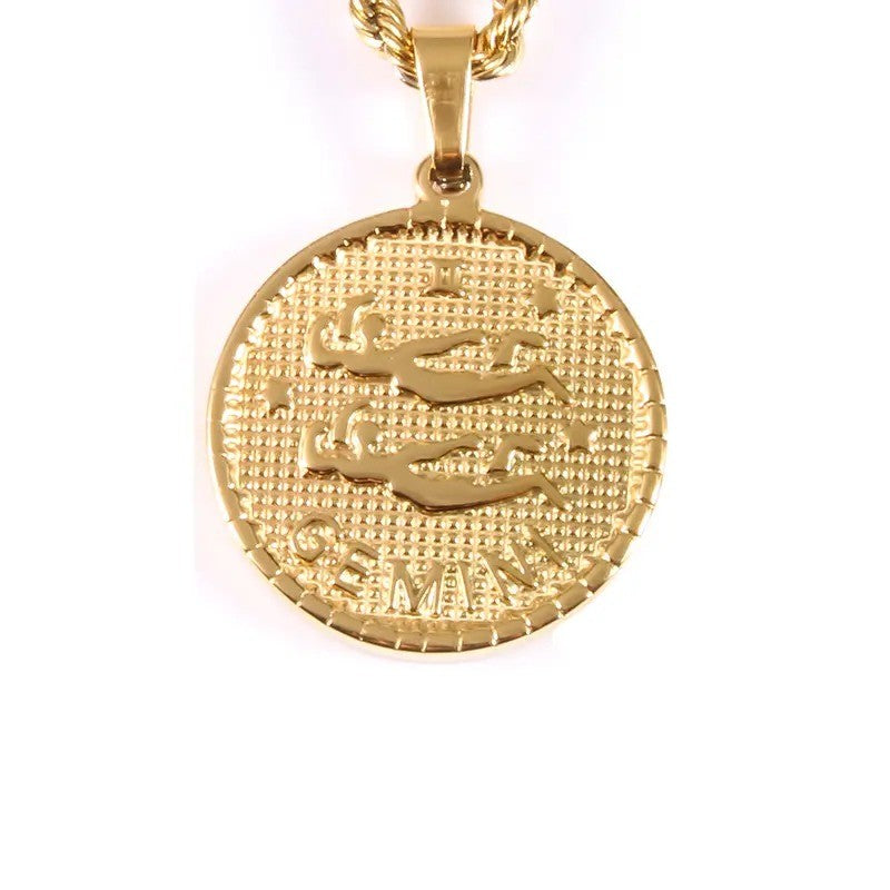 Retro Libra Coin Pendant Necklace