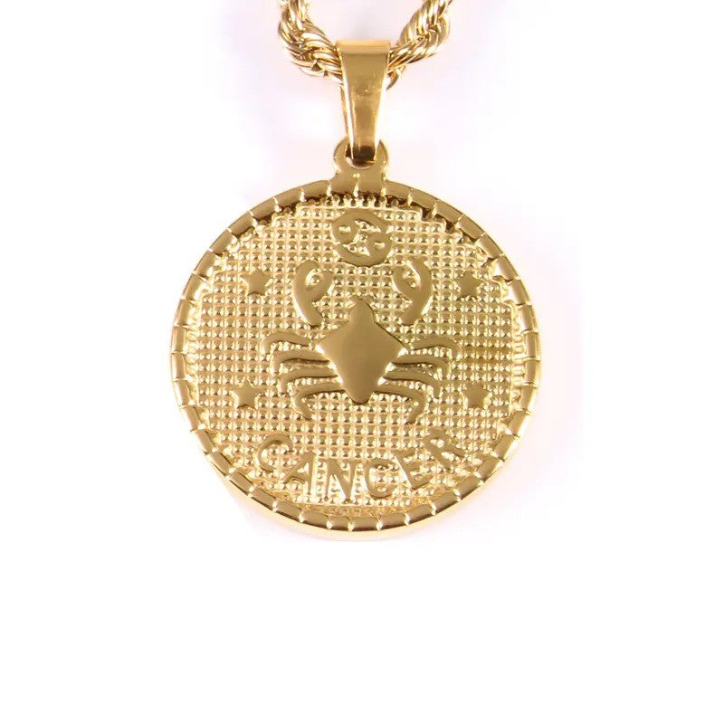 Retro Libra Coin Pendant Necklace
