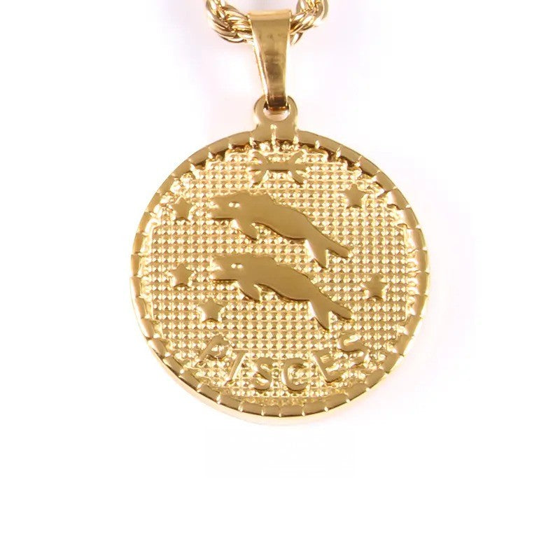 Retro Libra Coin Pendant Necklace