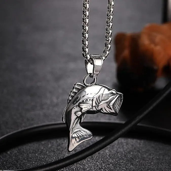 Statement Largemouth Bass Pendant Necklace