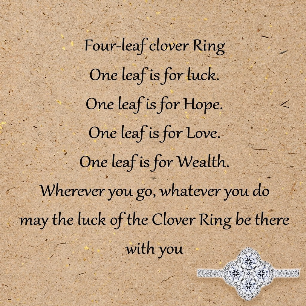 S925 Elegant Clover Moissanite Ring