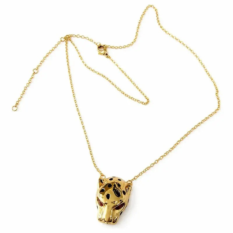 Classy Panther Head Pendant Necklace