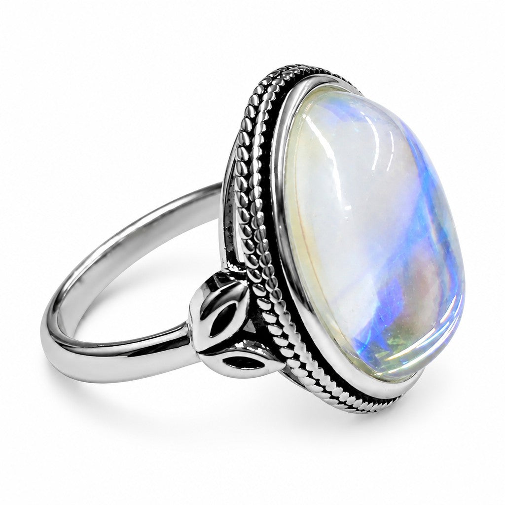 Classy Iridescent Oval Statement Ring