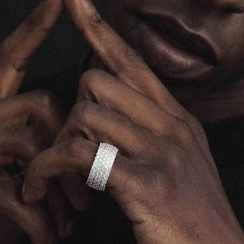 Classy Pave Wide Band Ring