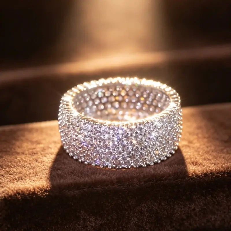 Classy Pave Wide Band Ring