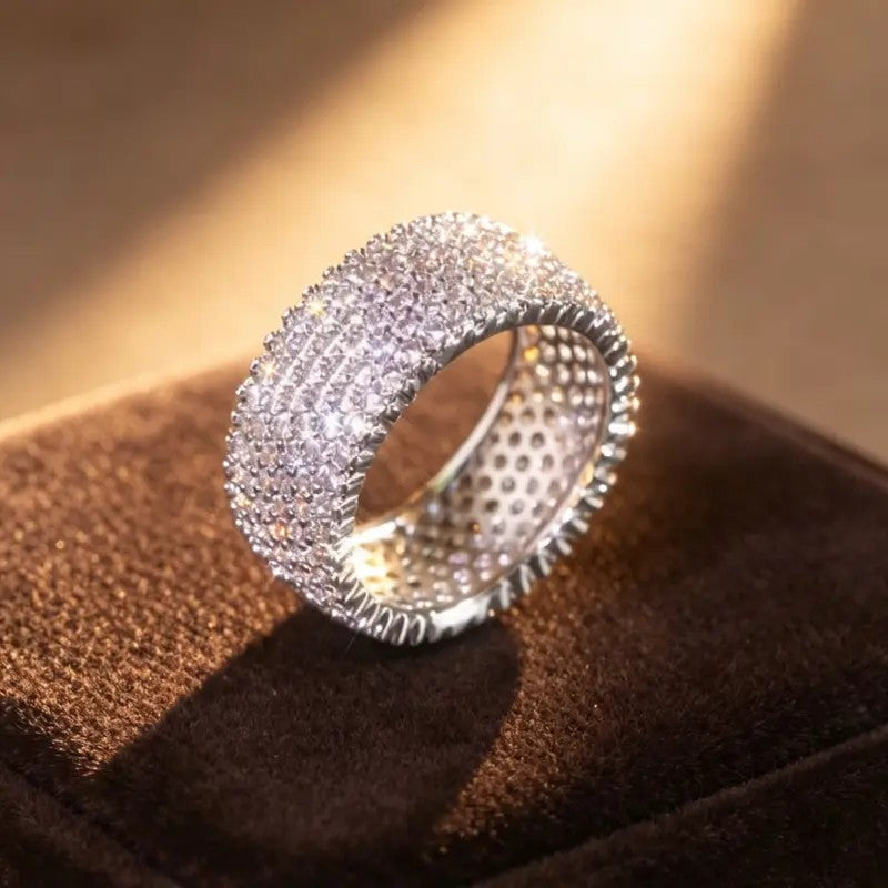 Classy Pave Wide Band Ring
