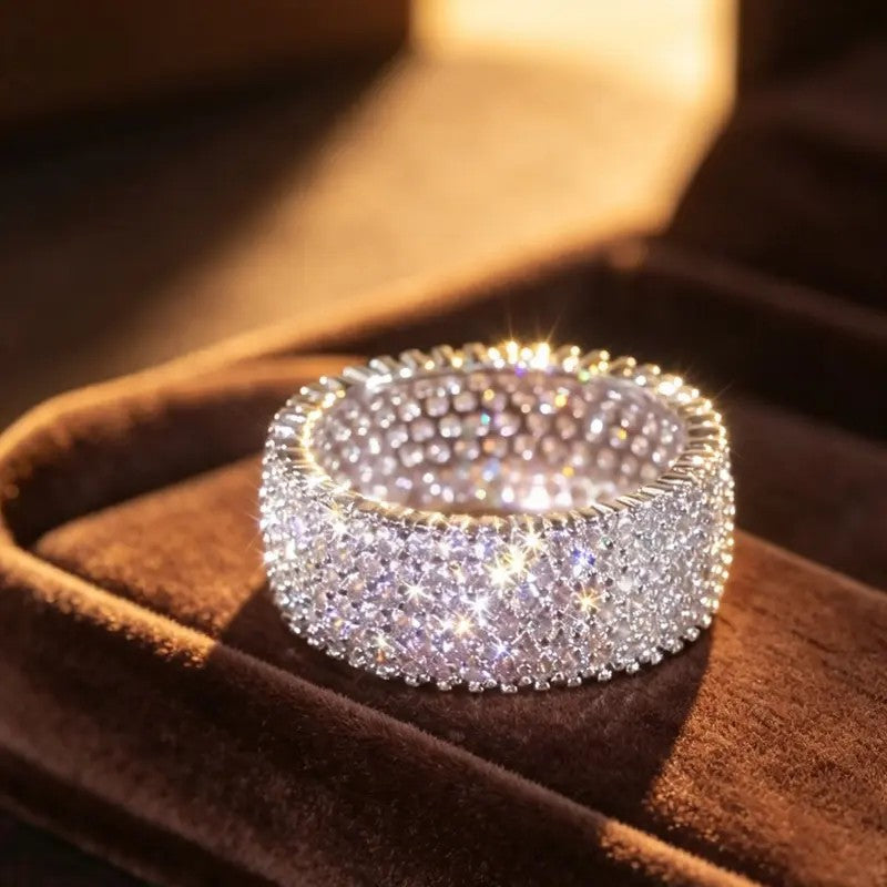 Classy Pave Wide Band Ring