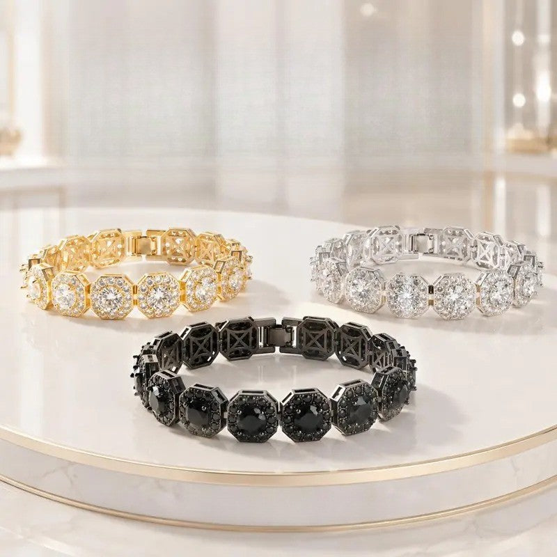 Classy Iced Out Floral Tennis Bracelet