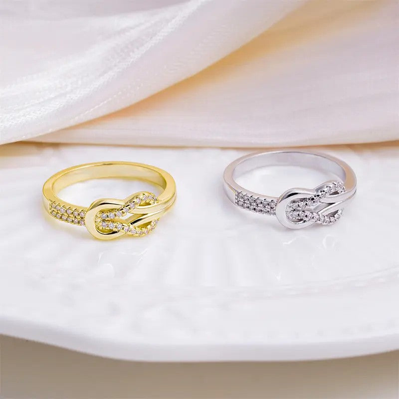 Elegant Infinity Knot CZ Ring