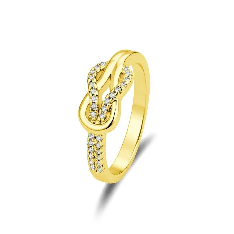 Elegant Infinity Knot CZ Ring