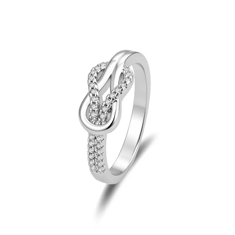 Elegant Infinity Knot CZ Ring