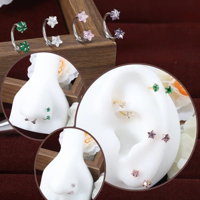 6pc Dainty Star CZ Nose Ring Set