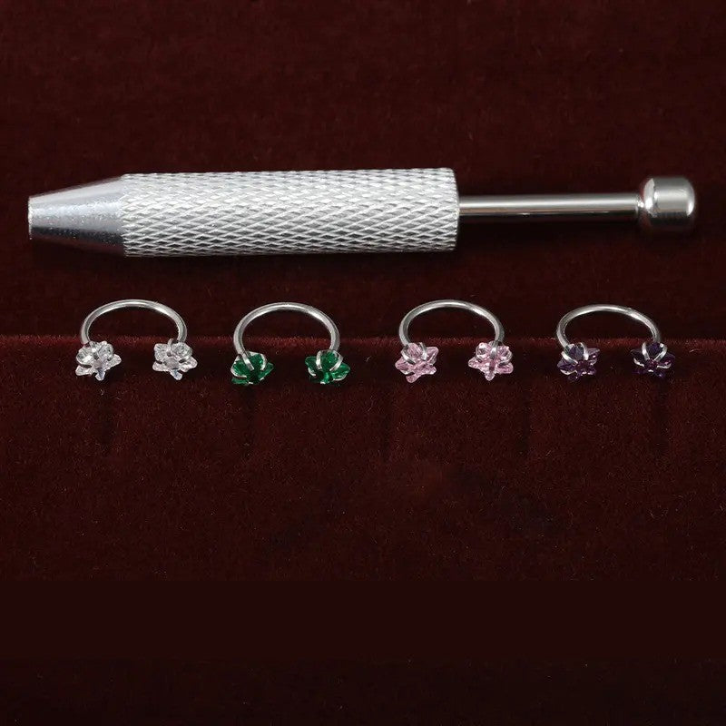 6pc Dainty Star CZ Nose Ring Set
