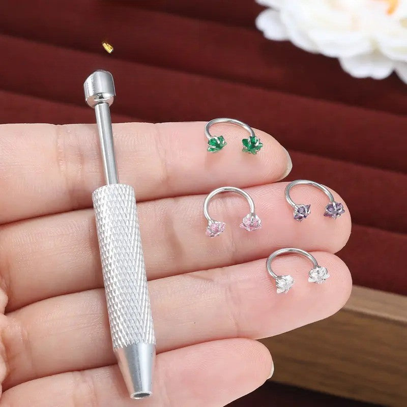 6pc Dainty Star CZ Nose Ring Set
