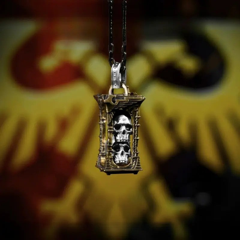 Edgy Gothic Skull Cage Necklace