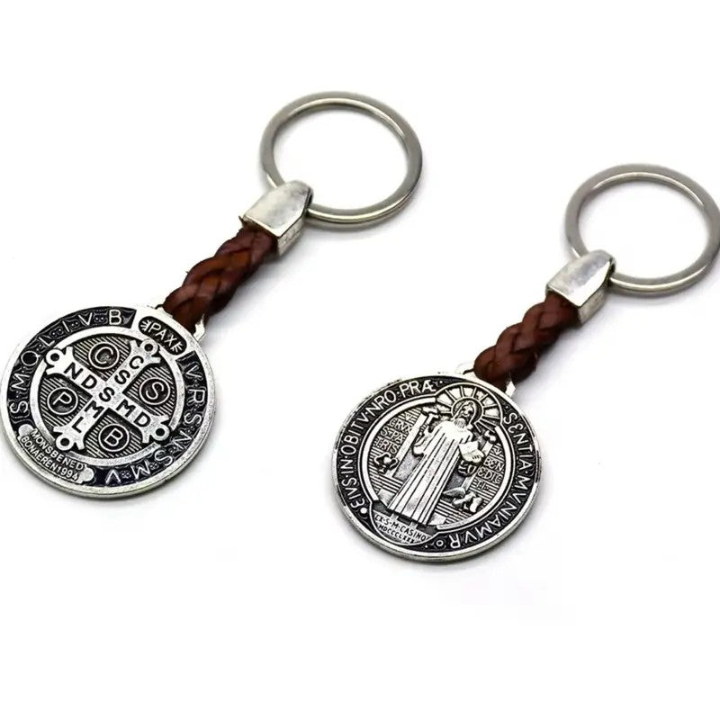 Elegant Saint Benedict Medal Keychain