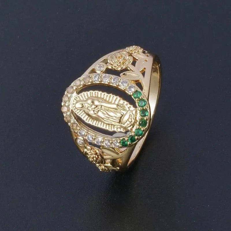 Romantic Virgin Mary Gemstone Ring