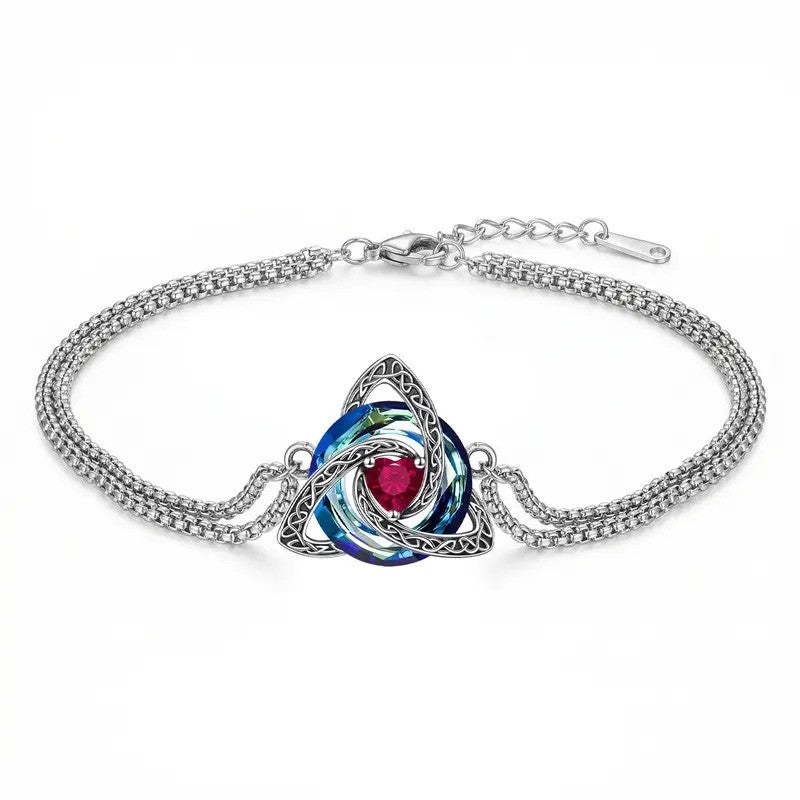Elegant Celtic Knot Crystal Bracelet
