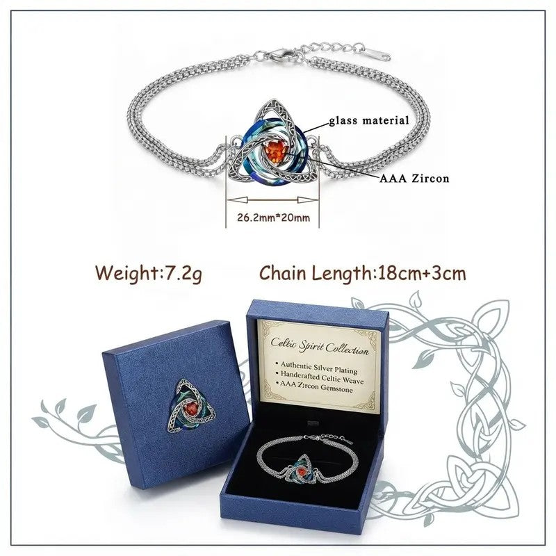Elegant Celtic Knot Crystal Bracelet