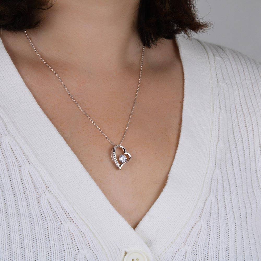 Eternal Rose Box "To My Love" With Diamond Heart Necklace